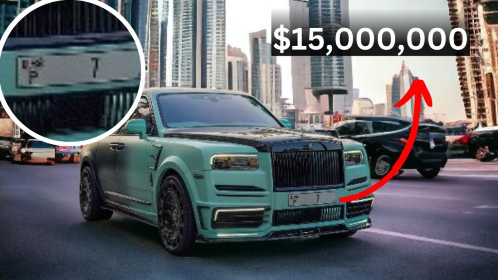 World’s priciest license plate sighted on Rolls Royce in Dubai.