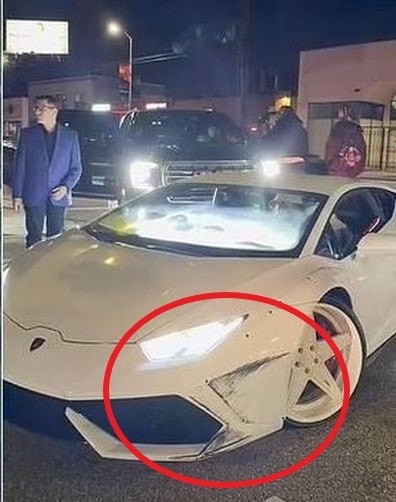 Chris Brown's White Lambo Suffers Damage, Sparking Emotional Outburst