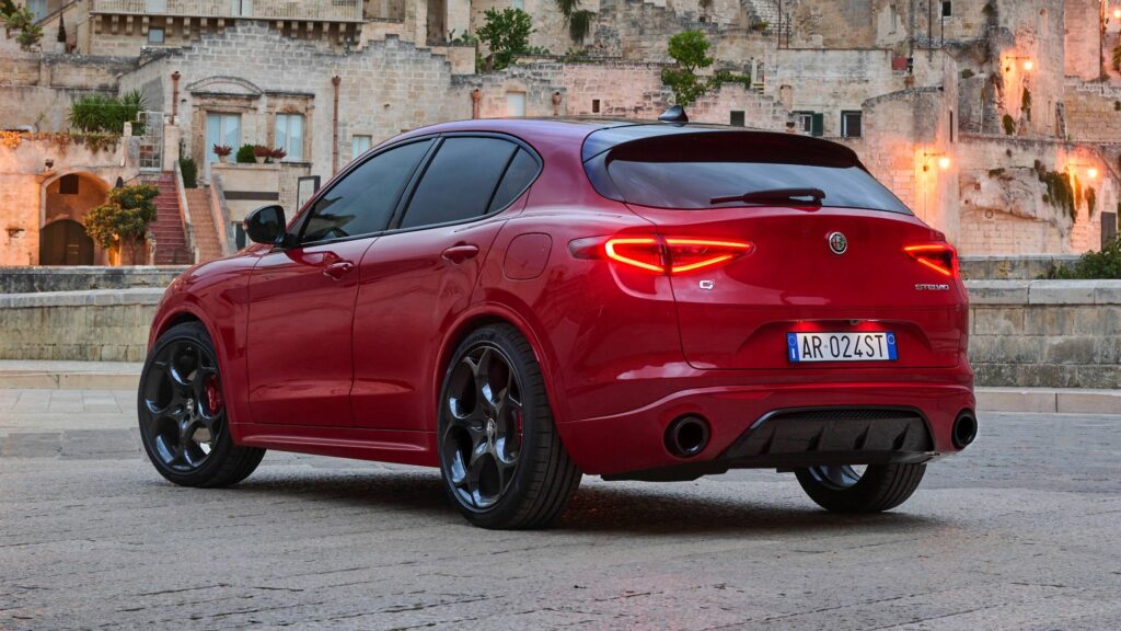 Alfa Romeo Stelvio Quadrifoglio EV backview